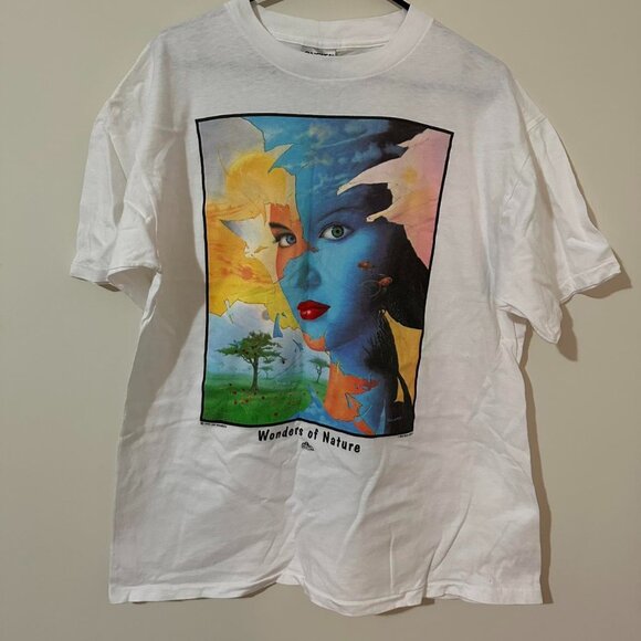 Vintage 1993 Jim Warren “Wonders Of Nature” Art Tee RARE Size: Large